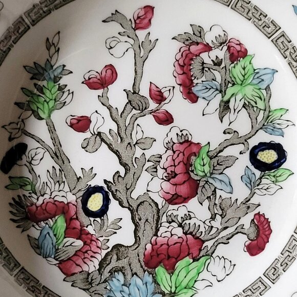 Vtg Johnson Brothers Indian Tree Square Bowl Hand Colored Transferware - Picture 4 of 7